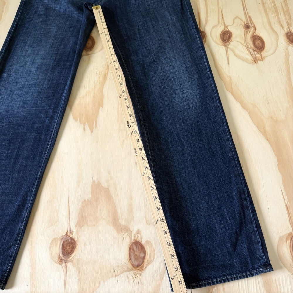 Hugo Boss Jeans Mens 34x34 Blue Jacksons Straight Leg 100% Cotton Dark Wash - Picture 4 of 8